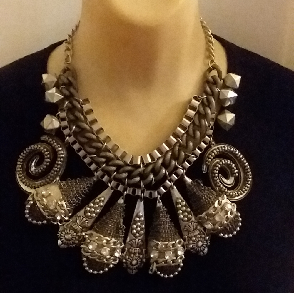 Egyptian ☆ Chains ☆ Silver Plate Necklace ☆ Gothic ☆ Punk